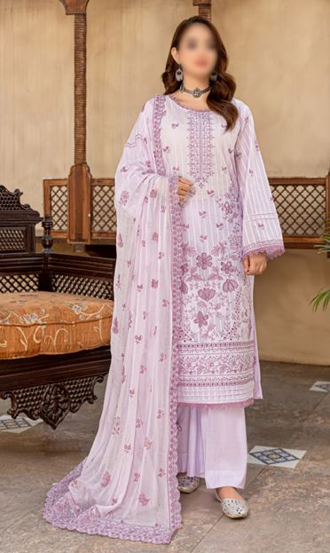 FARASHA FANTAK V/1 05 Lawn Embroidery suit with chiffon embroidery Dupatta