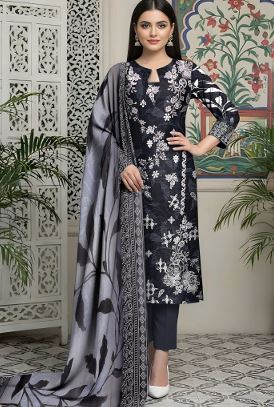 JHOOM AALAYA V/03 02 Viscose Embroidery Suit with Chiffon Dupatta