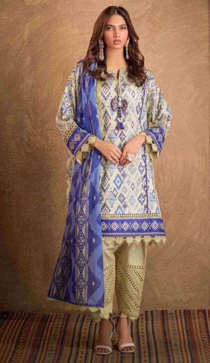 SATRANGI TRIBAL WSS25P3030 Print Lawn suit 3 piece