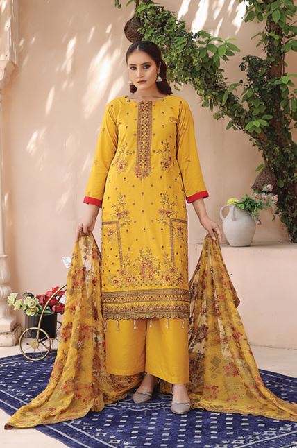 Rangoon RA 02 Exclusive karandi embroidery shirt exclusive bamber embroidered shawl with karandi plain trouser