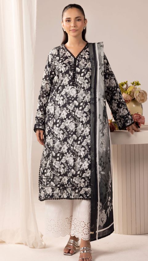PRINTKARI MAHEES 02 Print Lawn Shirt With  Embroidery trousers and printed Dupatta