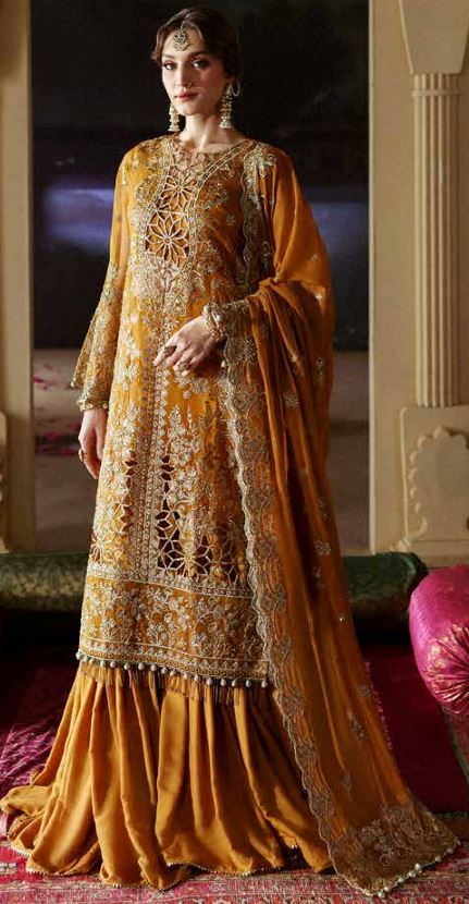 PAKEEZA MAHNUR PK-03 Embroidered Organza Suit With  Embroidered Chiffon Dupatta