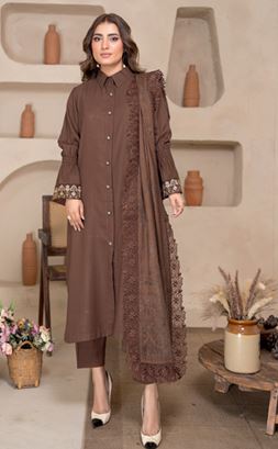 AAINA BR 02 Supreme Zari WOOL Suit with Jacquard Wooly Shawl