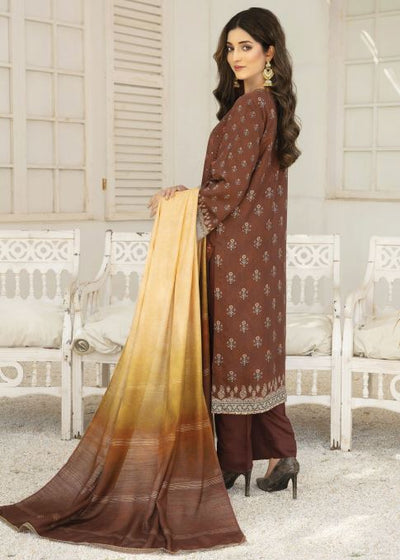 Digital Viscose embroidery suit with diamond dupatta