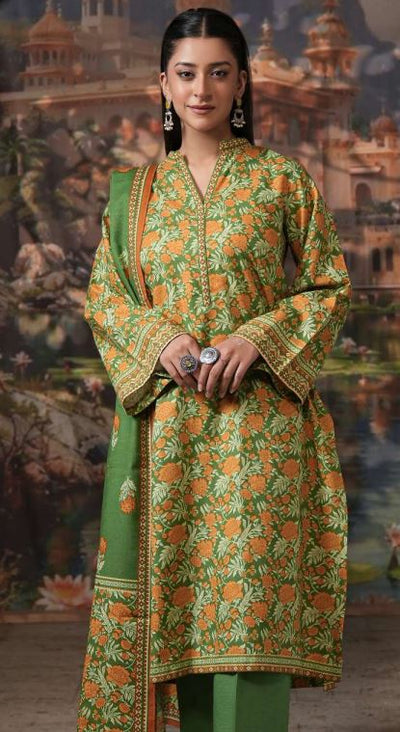 WUW24E30358 Digital Printed Khaddar Suit 3pc