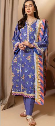 WUS25X30256 Digital Printed Textured Lawn Suit 3PC