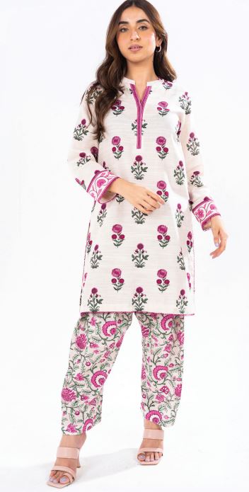 Printed Khaddar suit 2pc