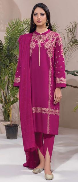 Printed Khaddar Suit 3pc