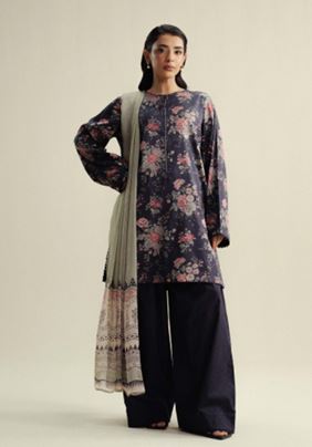 COCO ZS ASTER -04 A Digital Printed Slub Cotton Suit With Digital Printed  Silk Dupatta