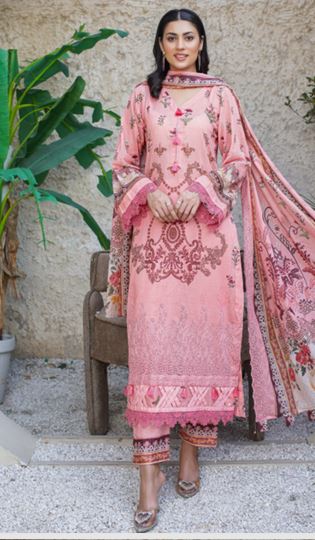 ICON RANGOLI MR 03 Print ChickenKari Lawn Embroidery Suit With Lawn Embroidery Dupatta