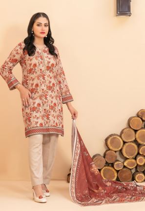 RAHAF TAWAKKAL 4781 Un-Stitched Digital Printed Khaddar Shirt Designs with  Exclusive Digital Printed Khaddar Dupatta & Un-Stitched Plain Khaddar Shalwar Fabric