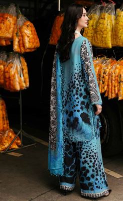 COMBINATION CHARIZMA CCW6-02 Linen Embroidery Suit with Irish Linen Shawl