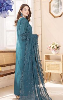 MAN PASAND AALAYA V/4 06 Luxury Lawn Embroidery Suit With Crinkle Embroidery Dupatta