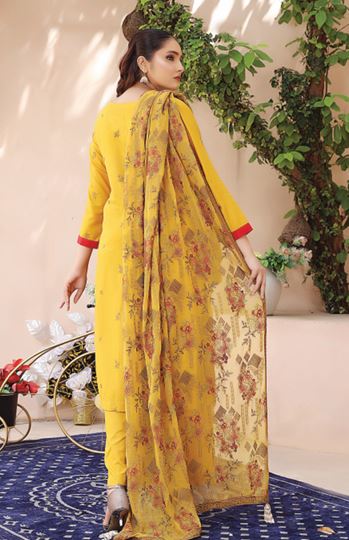 Rangoon RA 02 Exclusive karandi embroidery shirt exclusive bamber embroidered shawl with karandi plain trouser