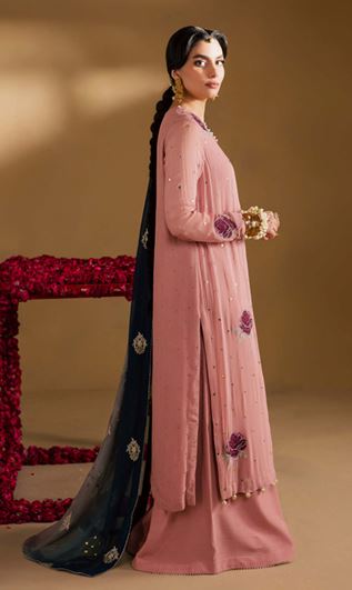 Mukeshkari NUREH MK-14 chiffon collection with embroidered mukesh chiffon dupatta (Inner included)