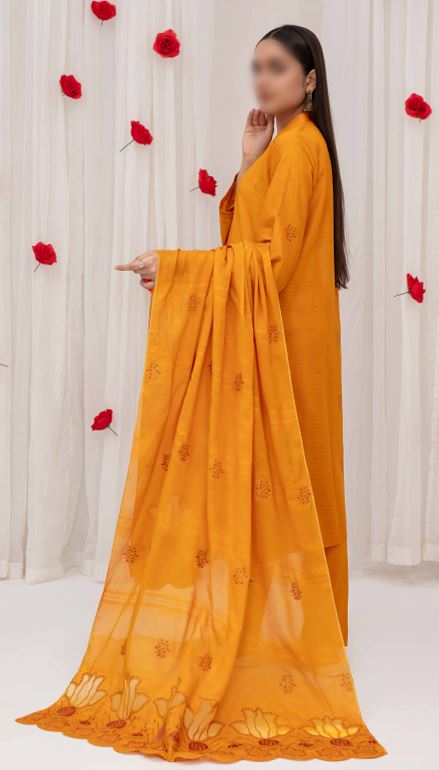 RANG REZA FATIMAS V/1838 04 Lawn Embroidery Suit With Koil Embroidery Dupatta