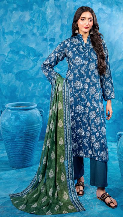 ZESH 14 Lawn Print suit 3 piece