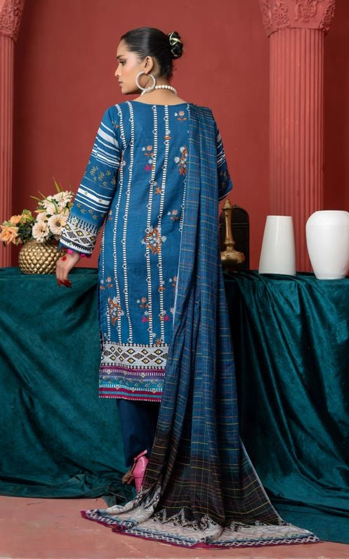 Lawn Embroidery suit with fancy Dupatta