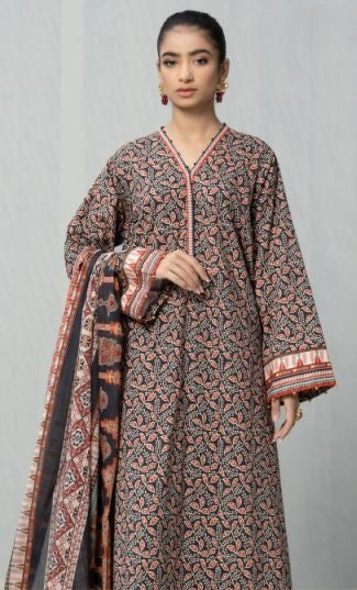 SAPPHIRE U2-DAY22V5-1WS Lawn print 3 piece suit with lawn Dupatta