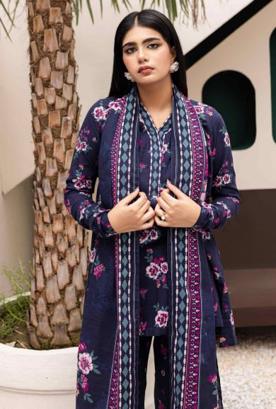 Khaddar Print Suit With Khaddar print dupatta