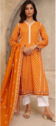 WUS25X20161 Digital Printed Lawn Suit 2PC