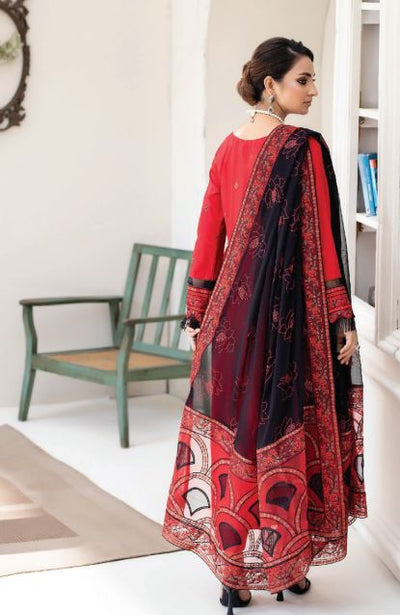 Premium Viscose Stripe embroidery suit with fancy crinkle embroidery dupatta