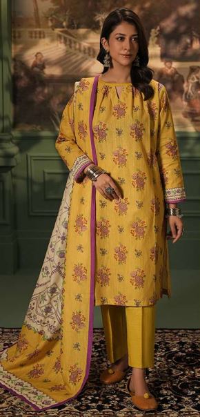 WUW24E30464 Digital Printed Khaddar Suit 3pc