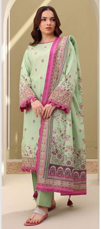 WUS25X30267 Digital Printed Dobby Lawn Suit 3PC