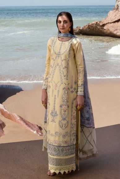 Luxury lawn embroidery shirt with fancy dupatta