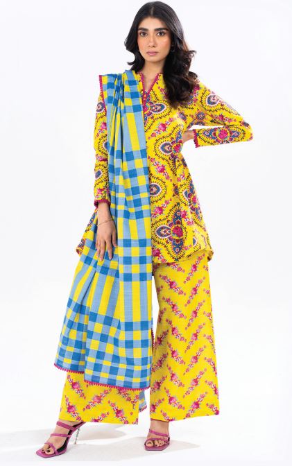 Printed Khaddar suit 3pc