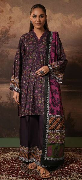 WUW24E30399 Digital Printed Khaddar Suit 3pc