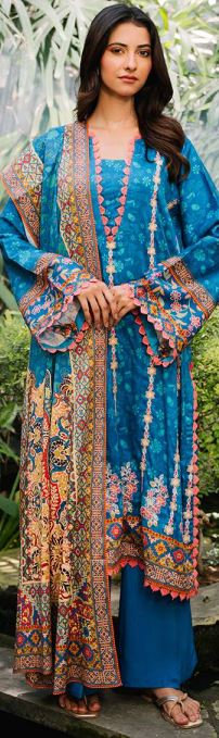 WUW24E30223 Digital Printed Embroidery Khaddar Suit 3pc