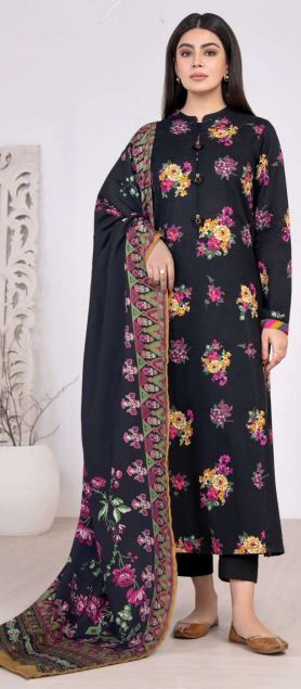 Printed Khaddar Suit 3pc