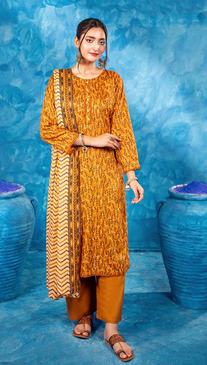 ZESH 15 Lawn Print suit 3 piece