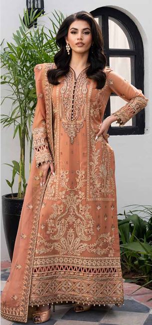 FREESIA M&M ILAS FW-40041 Luxury Chiffon Embroidery Suit With Fancy Dupatta