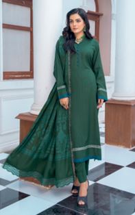 GULAL BIN RASHID 03 Premium Zari Wool Suit with Jacquard Wool Shawl