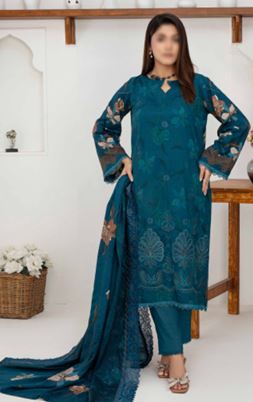 KOMAL FATIMAS V/2463 03 Self VISCOSE Embroidery Suit with Supreme Rangoli Embroidery Dupatta and Plain Trouser