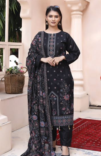 Rangoon RA 03 Exclusive karandi embroidery shirt exclusive bamber embroidered shawl with karandi plain trouser