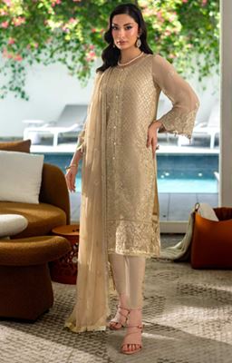 LUMINARA MANAHIL LAKHANI LUMEE 03 LUMINARA MANAHIL LAKHANI LUMEE 03 Unstitched Luxury Embroidered Chiffon Collection