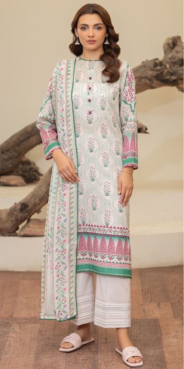 MAHRO BRENISH V/1 03 Lawn Print Suit 3 Piece With Crinkle Dupatta