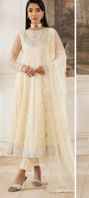HEER ZARIF Z-03 Sequins Embroidered Net Suit With Sequins Embroidered Net Dupatta