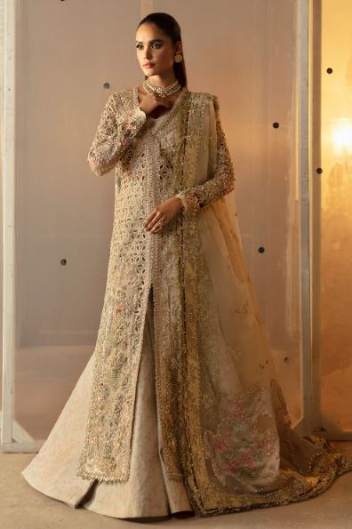 ANIQA=HAND EMBELLISHED EMBROIDERED SUIT WITH ORGANZA EMBROIDERED DUPATTA 3PC