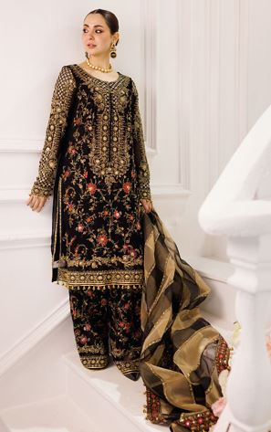 CHARIZMA DJ5-03 Premium Embroidered & Hand work Formal Chiffon Collection with Embroidered Dupatta
