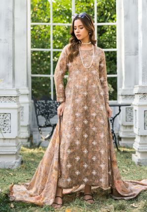 ROOP PALWASHA V/7 04 Allover lawn Embroidery Suit With Voil Dupatta