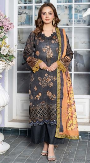 MEHREEN ALIF 03 Lawn Embroidery Suit With Fancy embroidery Dupatta