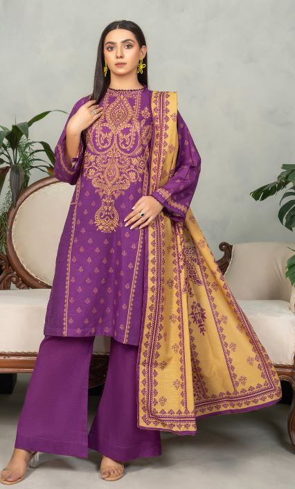 MANAAR V/4 D-03 Khaddar Print suit with khaddar Print Dupatta