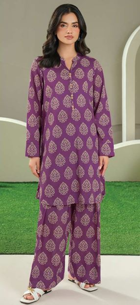 U4266 PURPLE Printed Cambric shirt 1pc