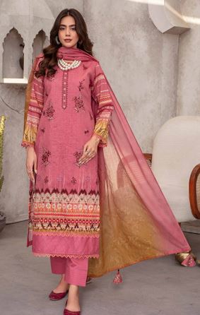 PRETTY ZM V/252 03 Lawn Embroidery Suit With Tarkashi Voil Dupatta