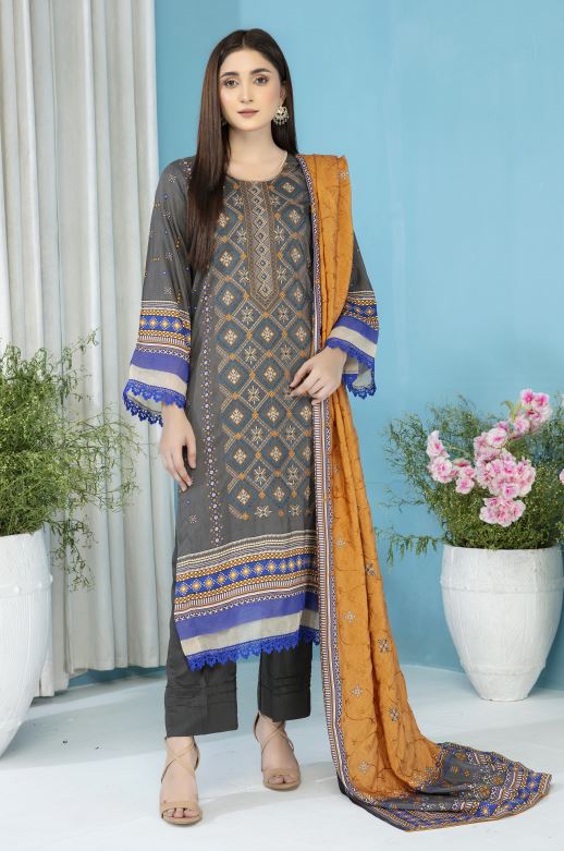 ARAAISH V/1634 - 05 Viscose embroidery suit with viscose embroidery dupatta