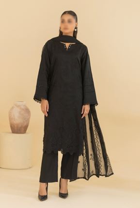 LAAJ FANTAK V/1 D 03 Doriya Viscose Embroidery Suit with Chiffon Embroidery Dupatta